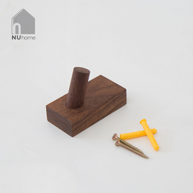 Móc gỗ treo đồ hình chữ nhật - Màu nâu