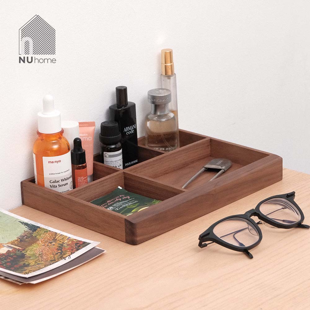 Khay gỗ phụ kiện để bàn - Hami