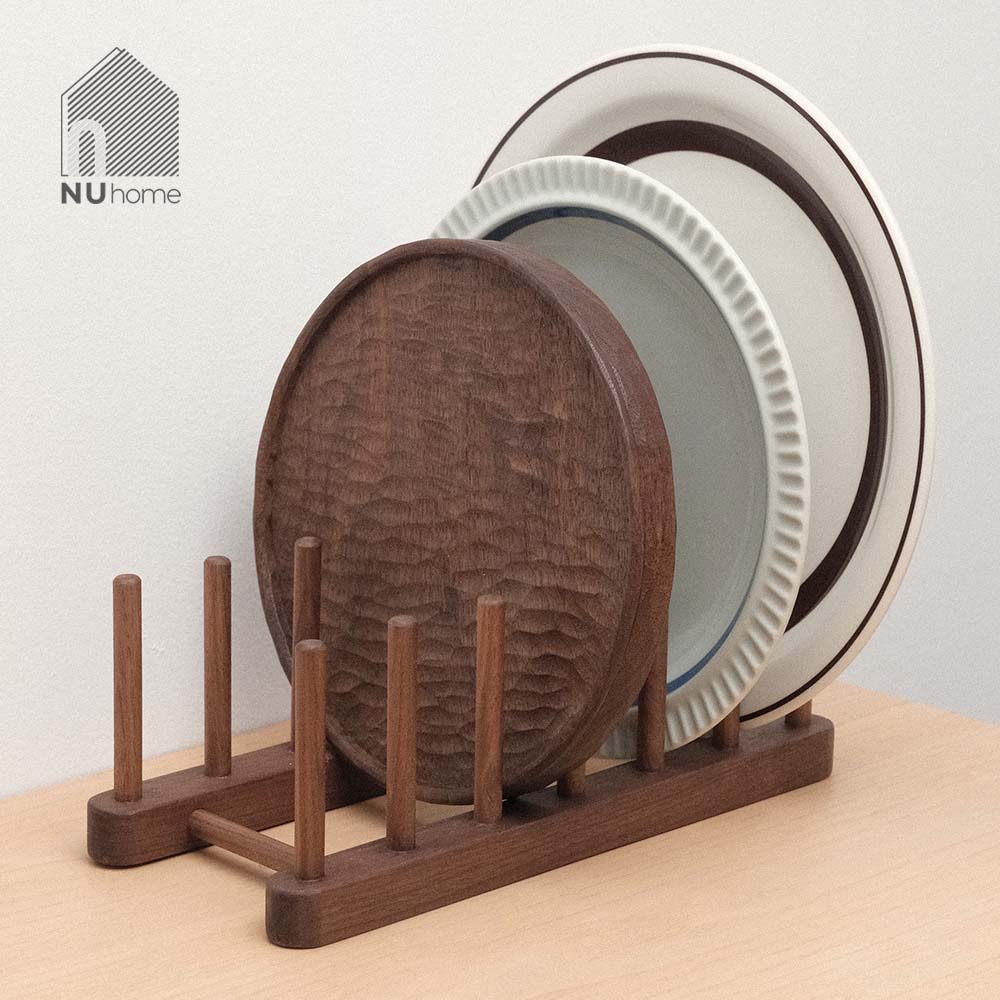 Giá để đĩa ăn bằng gỗ óc chó - Pura
