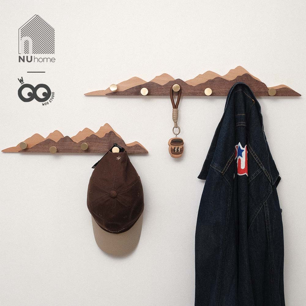 Móc gỗ treo đồ hình núi - Yama