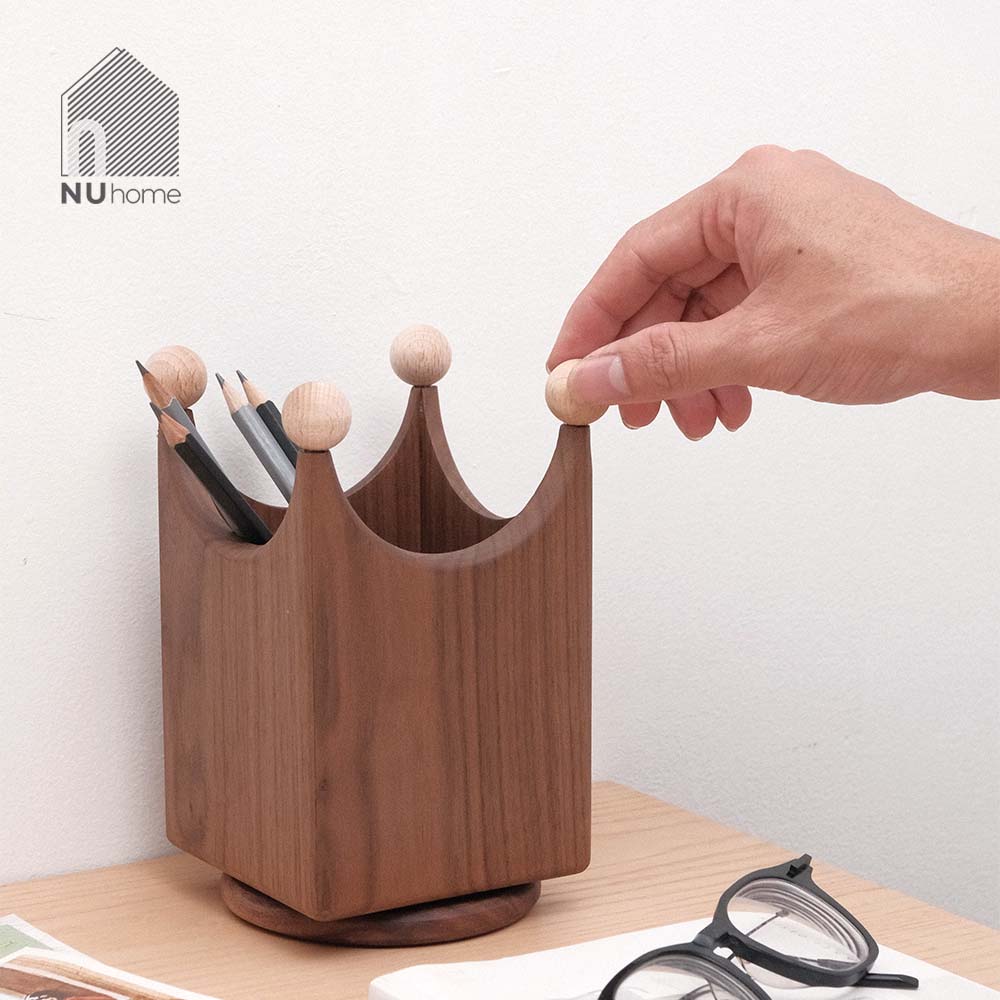 Hộp đựng đồ, đựng bút hình vương miện xoay 360 - Tira - Ảnh 5