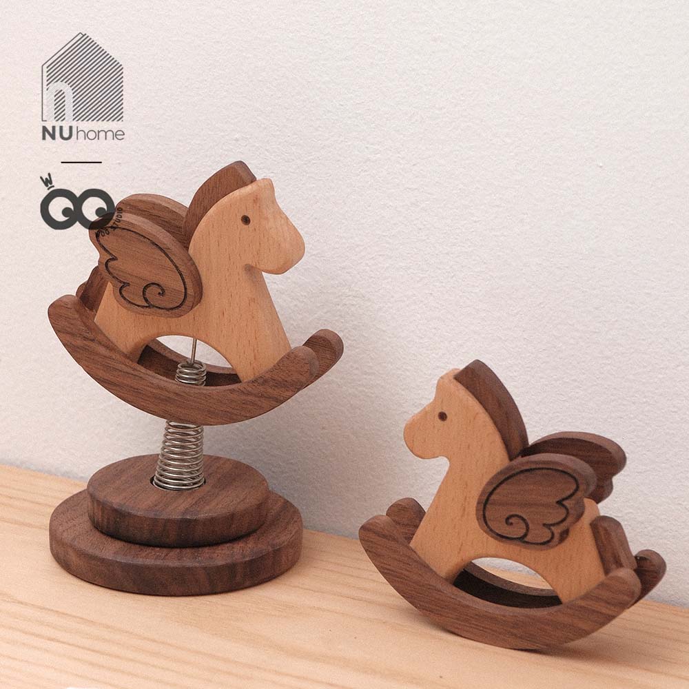 Ngựa bập bên bằng gỗ mini - Nisu - Ảnh 10