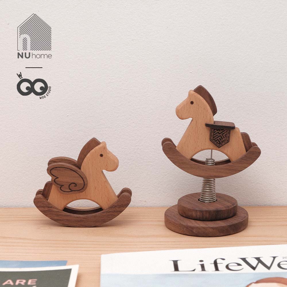 Ngựa bập bên bằng gỗ mini - Nisu - Ảnh 8