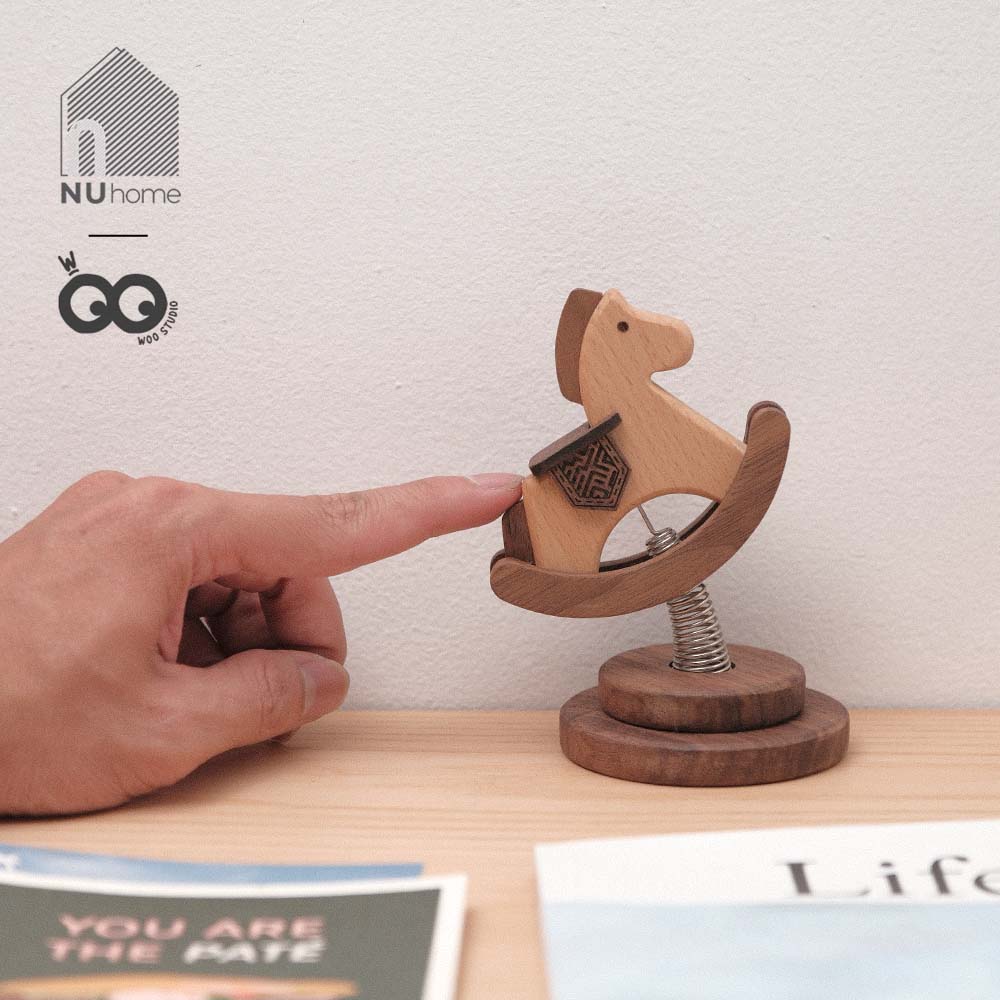 Ngựa bập bên bằng gỗ mini - Nisu - Ảnh 7