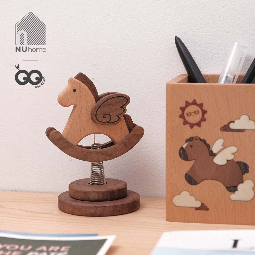 Ngựa bập bên bằng gỗ mini - Nisu - Ảnh 6