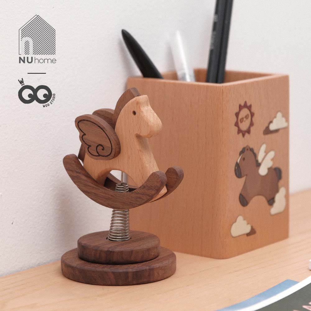 Ngựa bập bên bằng gỗ mini - Nisu - Ảnh 5