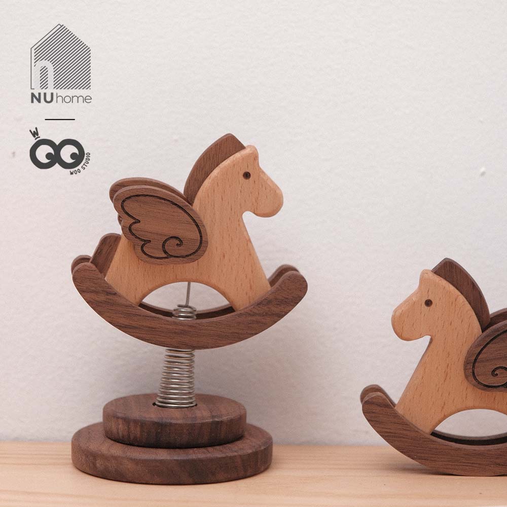 Ngựa bập bên bằng gỗ mini - Nisu - Ảnh 15