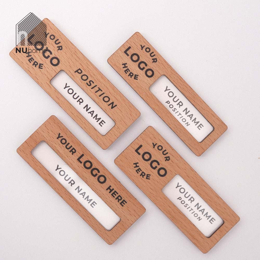 Alternative view of Bảng tên nhân viên gỗ - Sota