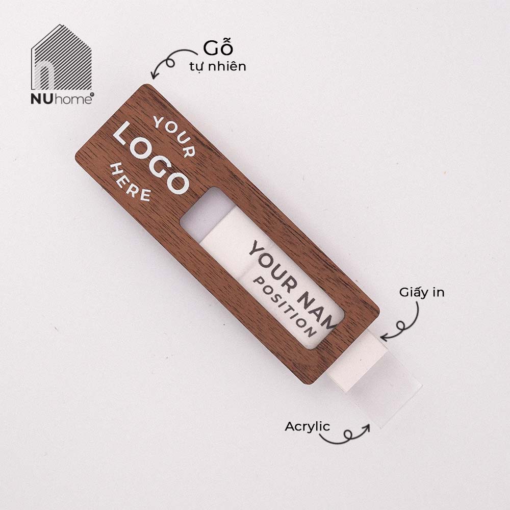 Bảng tên nhân viên gỗ - Sota - Ảnh 18