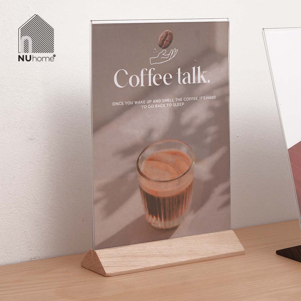 Menu mica đế gỗ - Tent card mẫu 4 - Ảnh 10