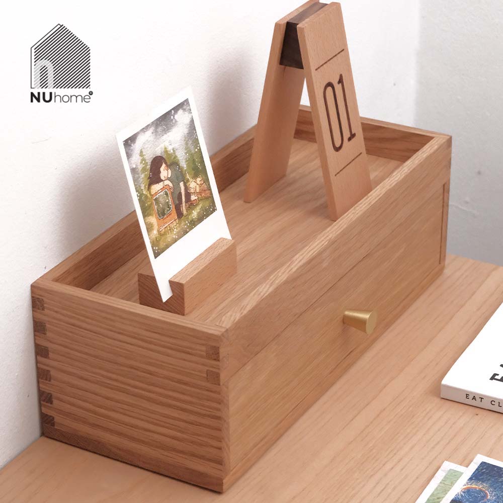 Hộp đựng muỗng đũa bằng gỗ tự nhiên - Hako - Ảnh 3