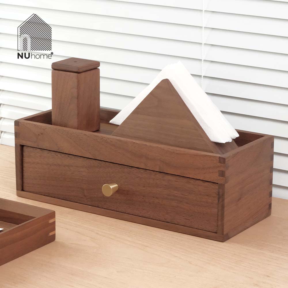 Hộp đựng muỗng đũa bằng gỗ tự nhiên - Hako - Ảnh 2