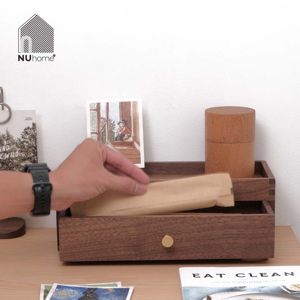Hộp đựng muỗng đũa bằng gỗ tự nhiên - Hako - Ảnh 15