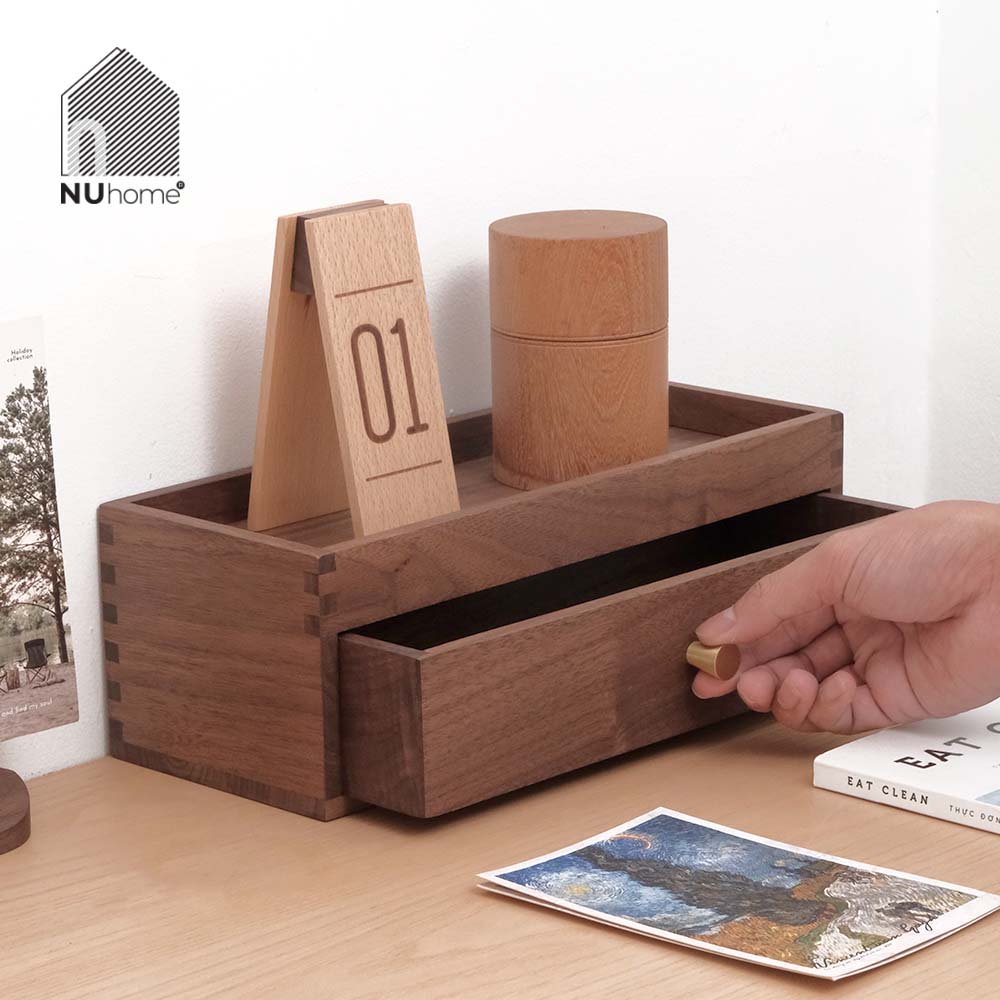 Hộp đựng muỗng đũa bằng gỗ tự nhiên - Hako - Ảnh 6