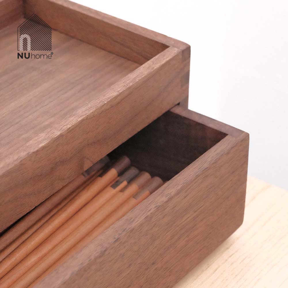 Hộp đựng muỗng đũa bằng gỗ tự nhiên - Hako - Ảnh 18