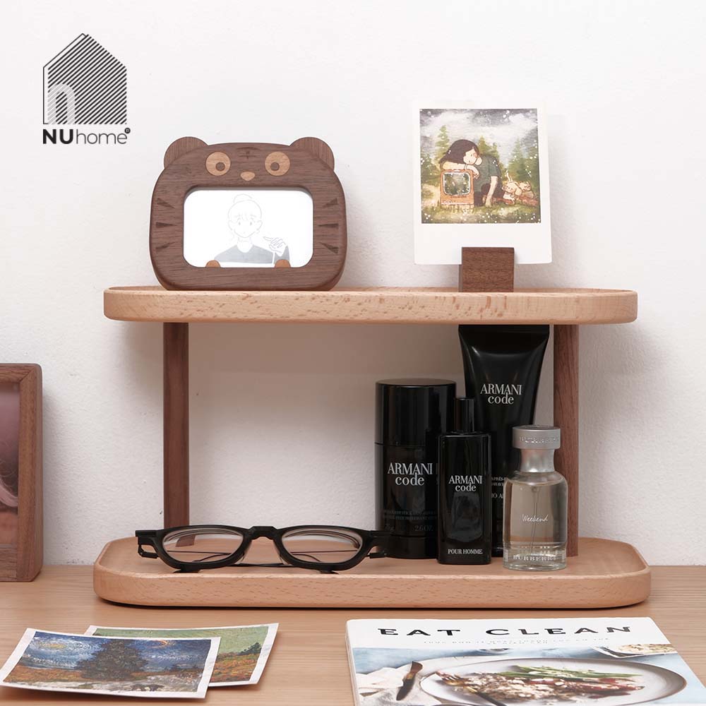 Kệ gỗ để bàn màu tự nhiên - Higo - Ảnh 6