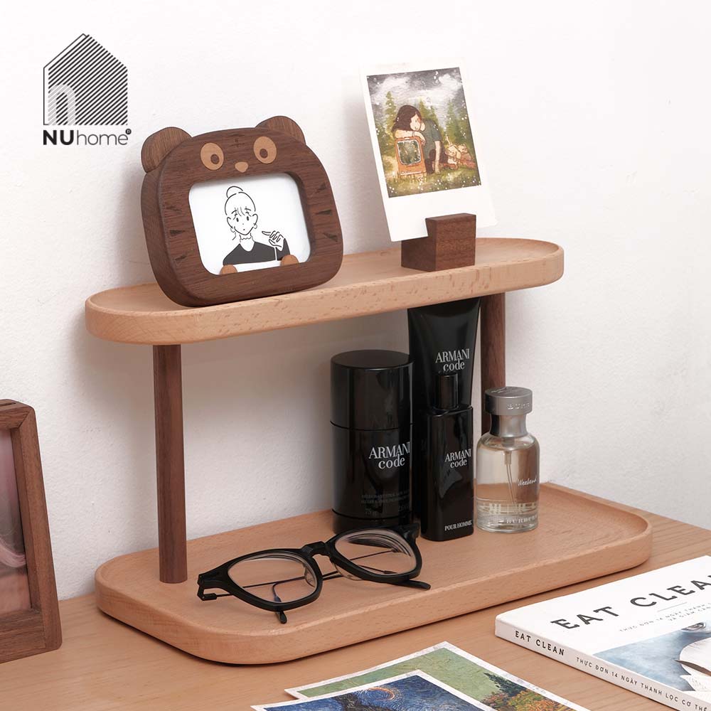 Kệ gỗ để bàn màu tự nhiên - Higo - Ảnh 3