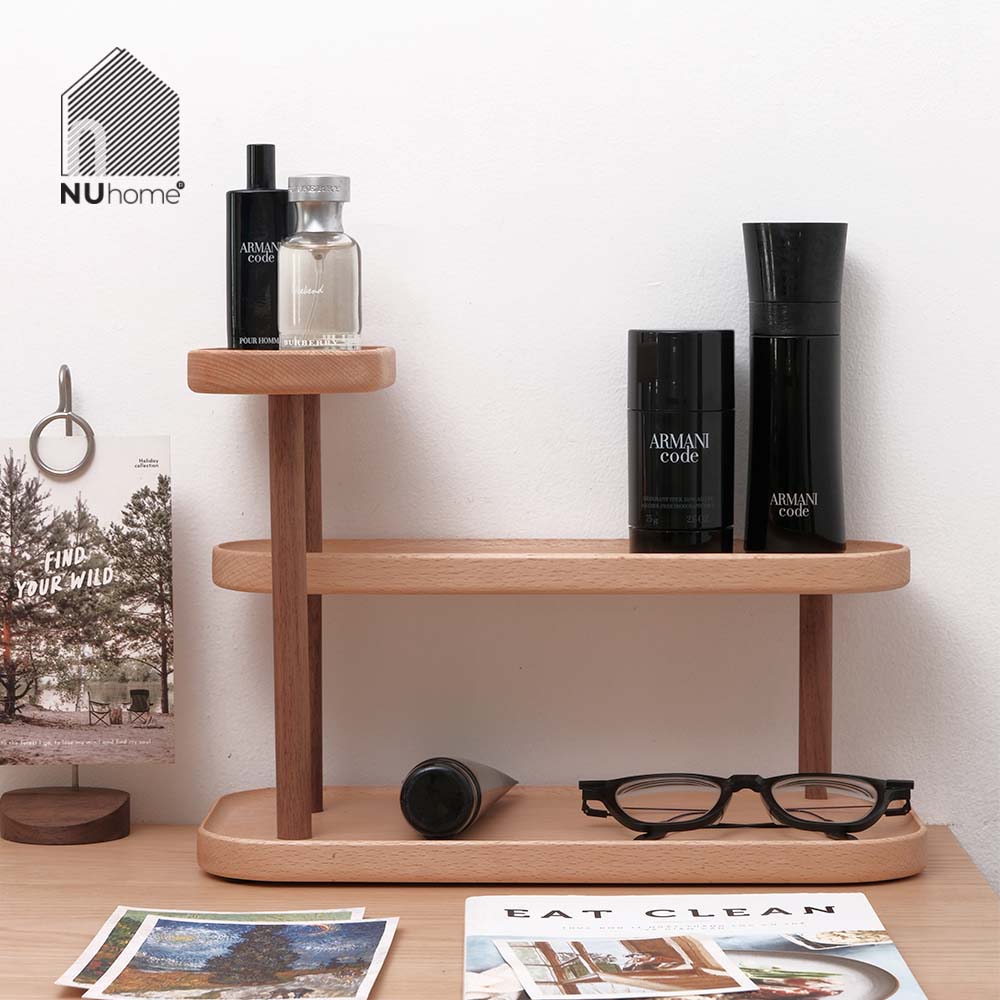 Kệ gỗ để bàn màu tự nhiên - Higo - Ảnh 11