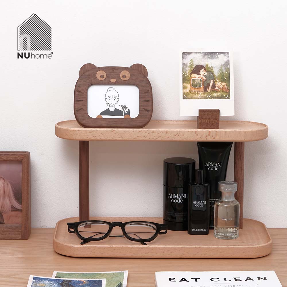 Kệ gỗ để bàn màu tự nhiên - Higo - Ảnh 9