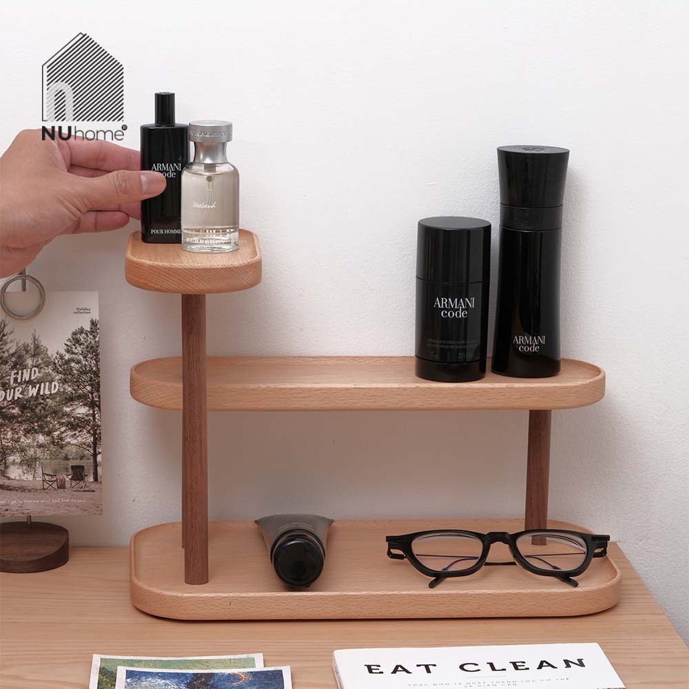 Kệ gỗ để bàn màu tự nhiên - Higo - Ảnh 8