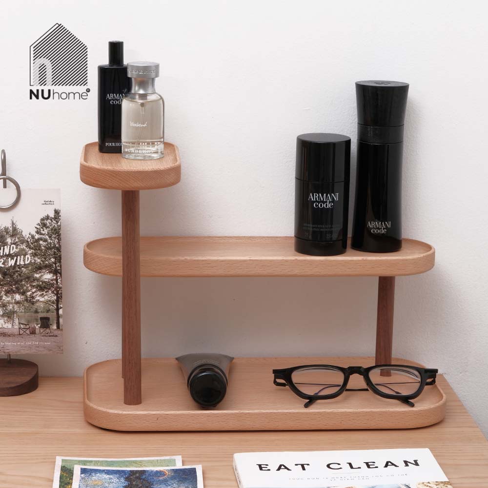 Kệ gỗ để bàn màu tự nhiên - Higo - Ảnh 5