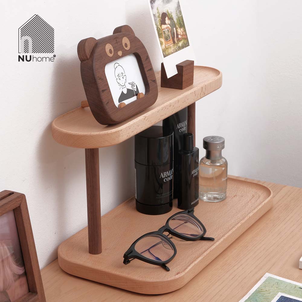 Kệ gỗ để bàn màu tự nhiên - Higo - Ảnh 7