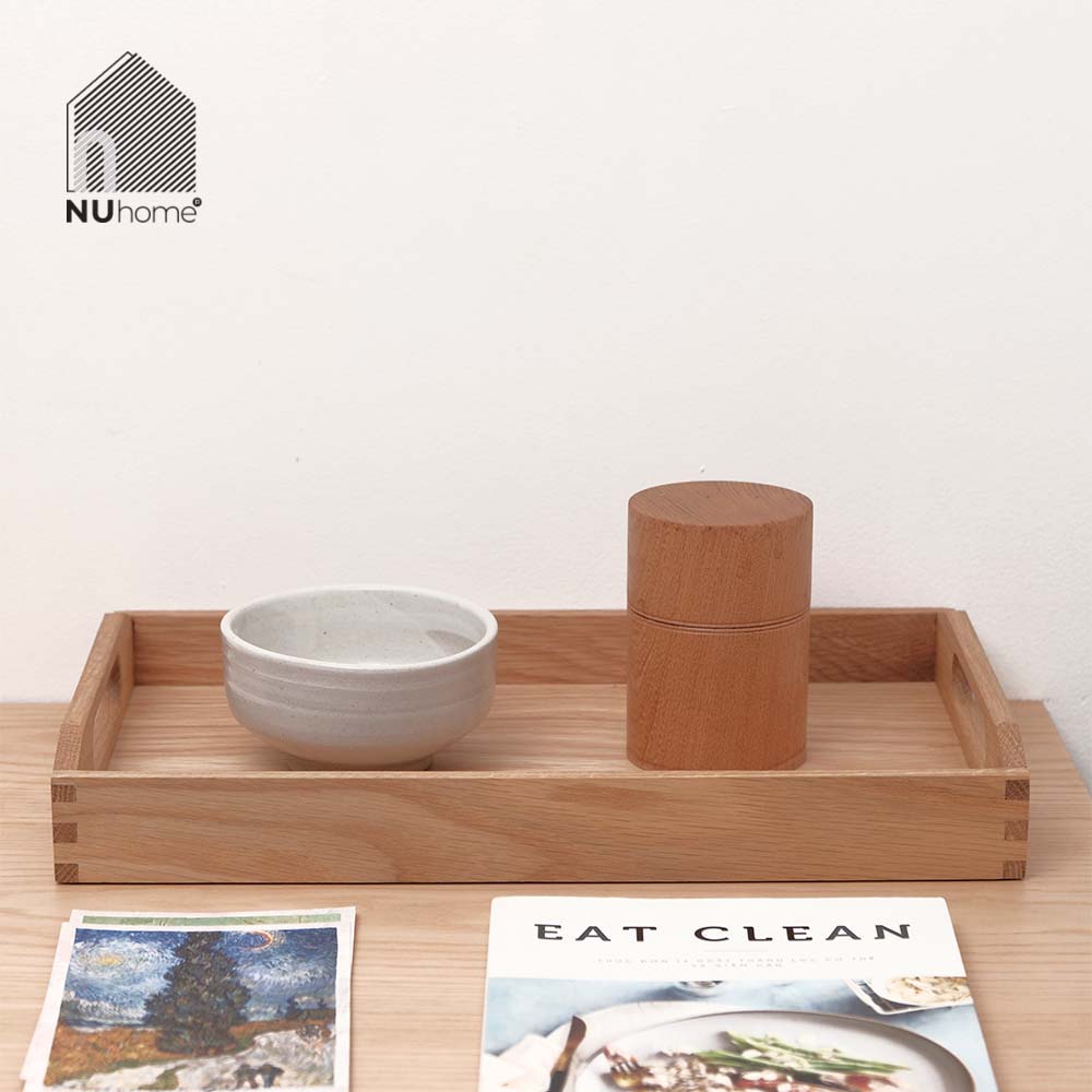 Khay gỗ chữ nhật có quai cầm - Tori - Ảnh 9