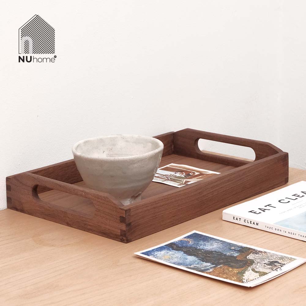 Khay gỗ chữ nhật có quai cầm - Tori - Ảnh 8