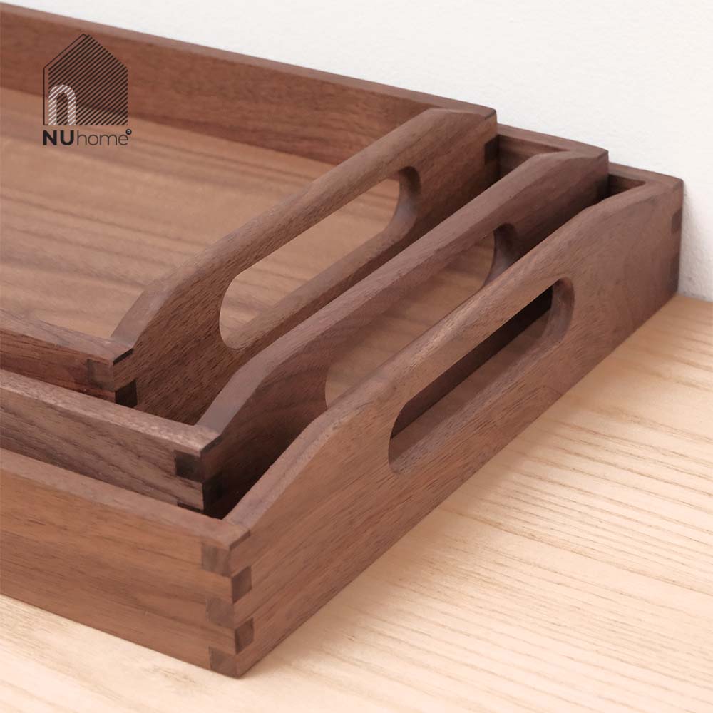 Khay gỗ chữ nhật có quai cầm - Tori - Ảnh 25