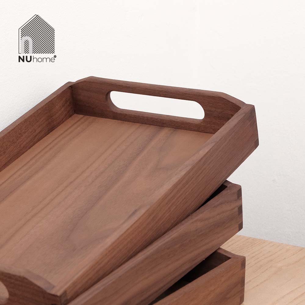 Khay gỗ chữ nhật có quai cầm - Tori - Ảnh 24