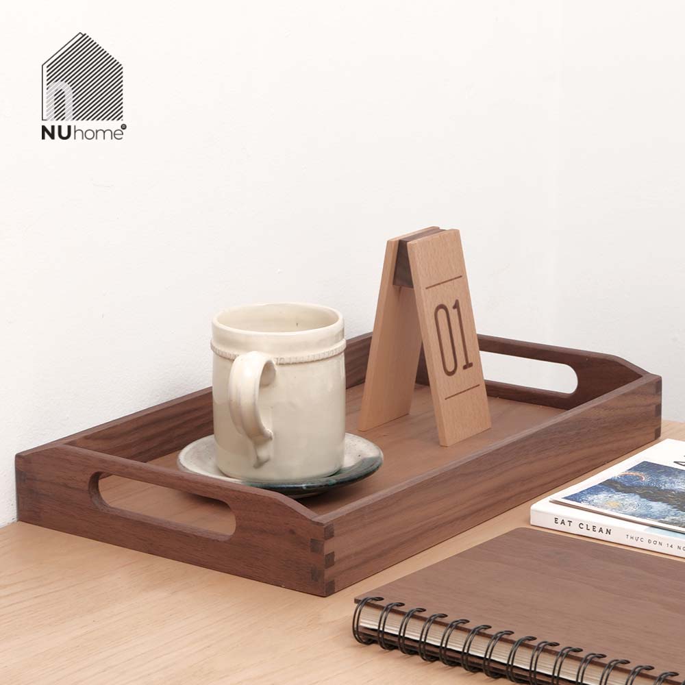 Khay gỗ chữ nhật có quai cầm - Tori - Ảnh 17