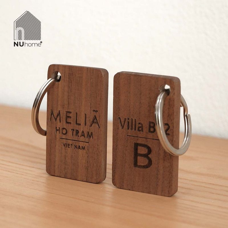 Thẻ chìa khóa gỗ tự nhiên khắc nội dung theo yêu cầu dành cho khách sạn và resort – NU HOME
